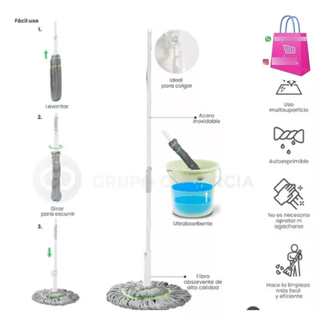 Miniatura 2 de Trapero Giratorio Autoescurrido